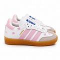 Adidas Samba Bco/Rosa Mariposas