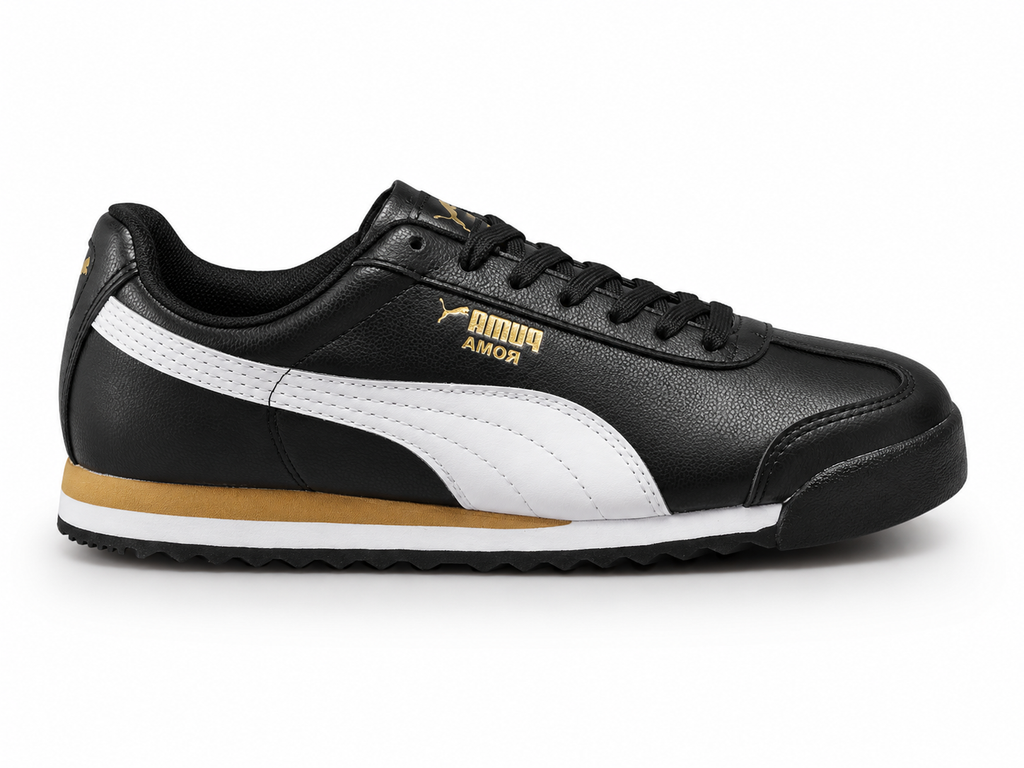 puma roma negro blanco