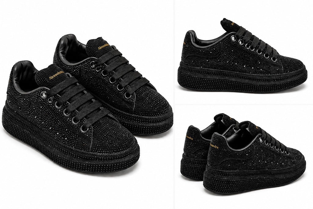 Sneakers A. McQueen Piedras Negro